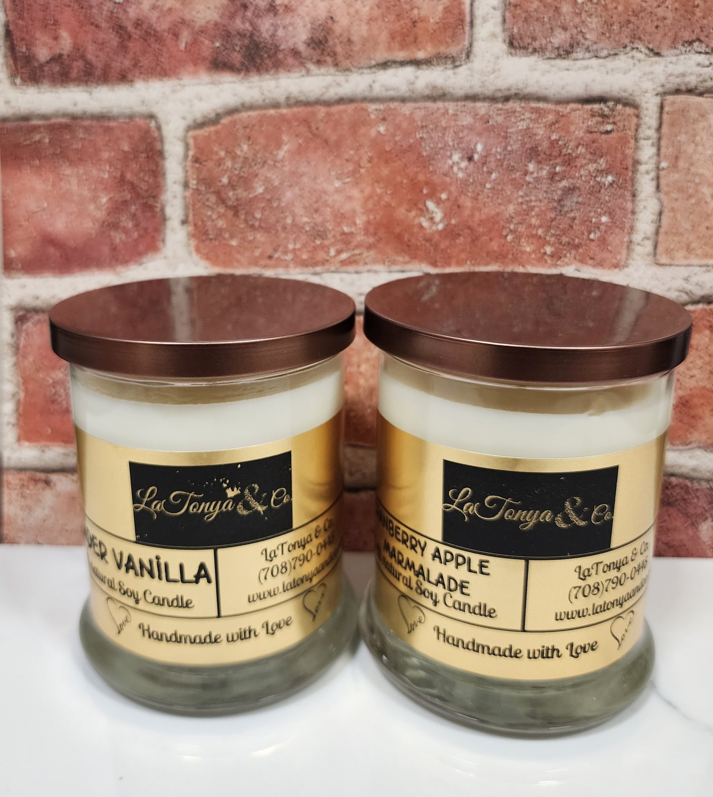 Round Candle Jar with Copper Lid 13 oz. - LaTonya and Co.