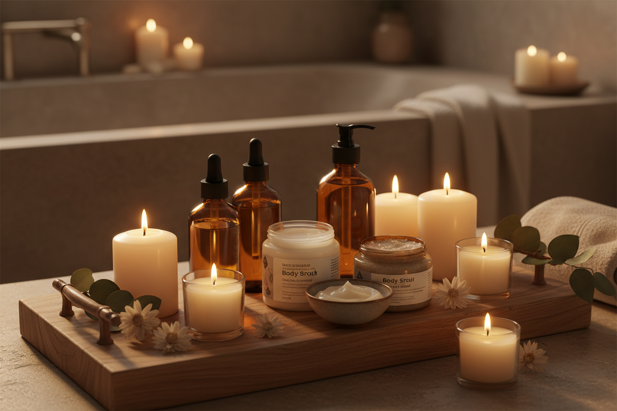 Luxurious spa-inspired scene